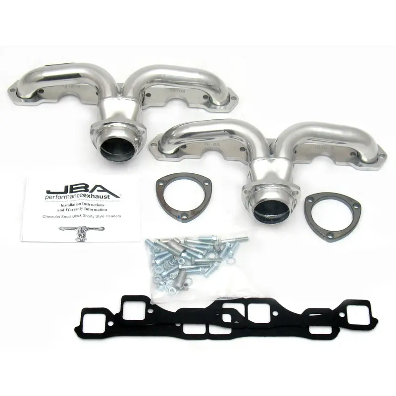 Jba Racing 1815S-1Js Chevrolet Center-Exit Header For 265–400 Cid Engines – Ceramic-Coated Mild Steel 1