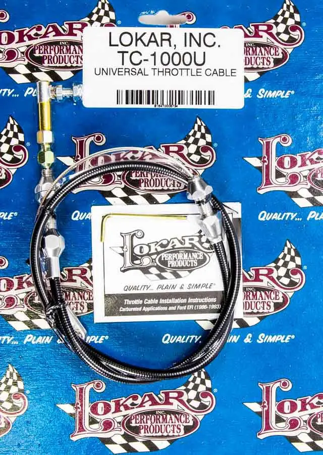 Lokar Tc-1000U36 Universal Throttle Cable – 36-Inch Black Braided Assembly 1