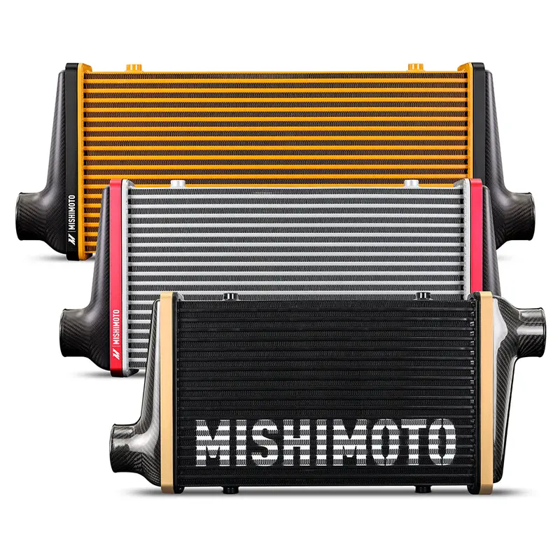 Mishimoto Mmint-Ucf Intercooler Core Kit – 525Mm Matte Black Core With Blue Anodized V-Band 1