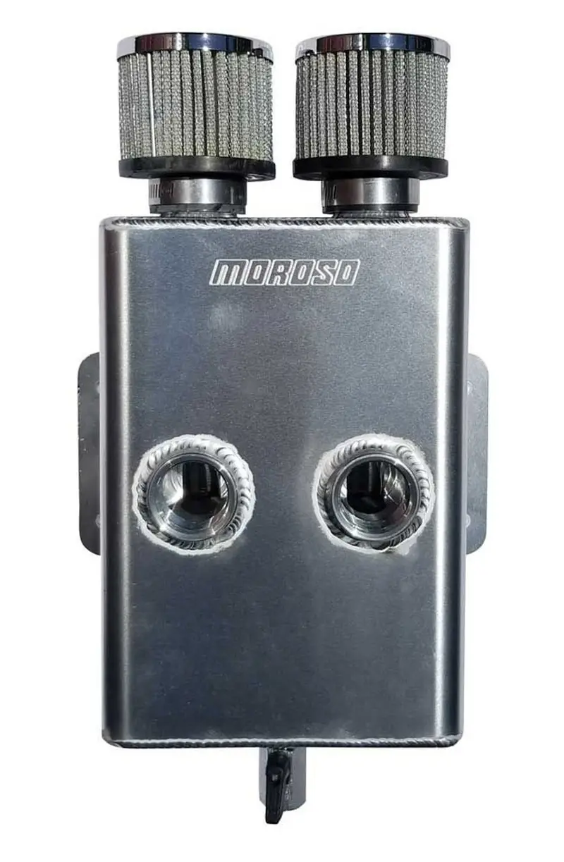 Moroso 85391 Dual-Port Breather Tank – Includes Two 16An Orb Inlets & Breathers 1