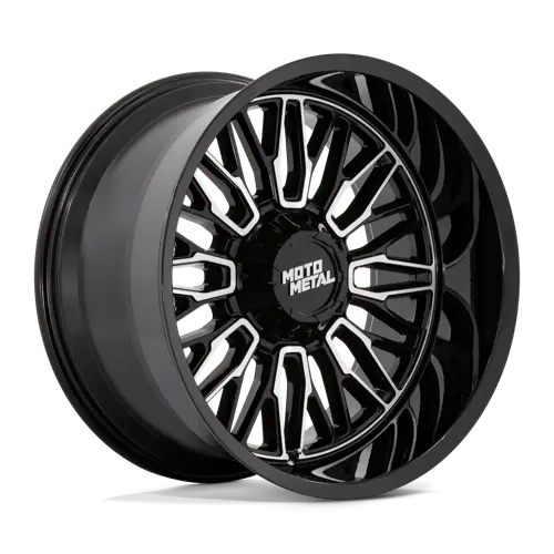 Moto Metal Mo809 Forged Aluminum Wheel – 22X10, 8X170, -18Mm Offset, Gloss Black/Machined 1