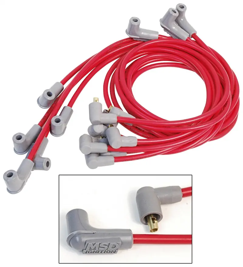 Msd Super Conductor Spark Plug Wire Set – 8.5Mm, Red, Designed For Big Block Chevy Socket-Style Distributors 1
