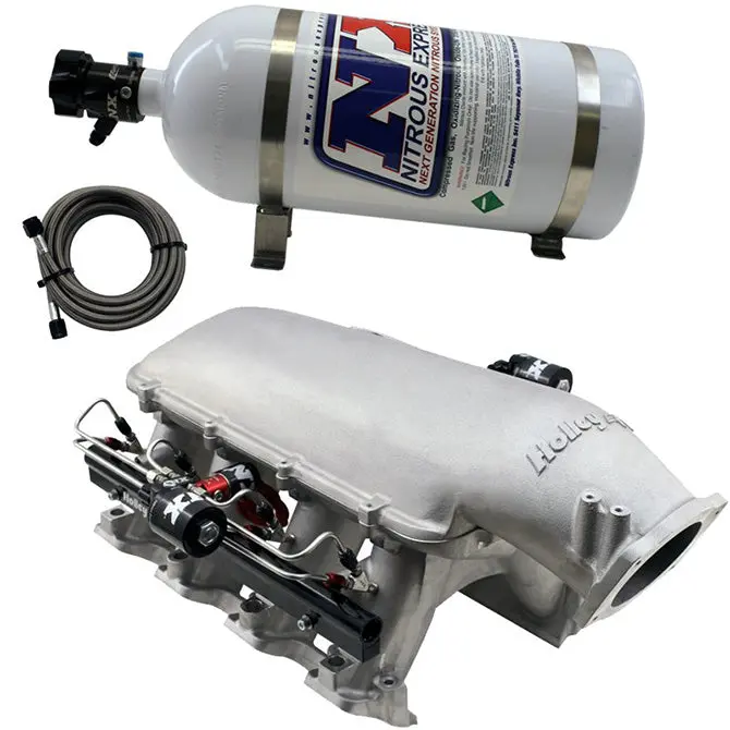 Nitrous Express Hi-Ram Intake Manifold For Cathedral Port Cylinder Heads – Includes Nx Direct Port Fitting (Intake004) 1