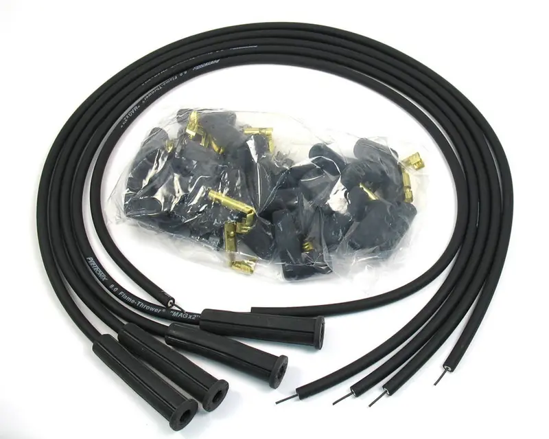 Pertronix 804280 8Mm Black Spark Plug Wire Set For 4-Cylinder Engines (180° Firing) 1