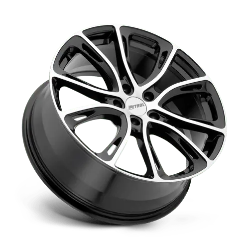 Petrol Pep5A 18X8 Inch Alloy Wheel – 5X120Mm Bolt Circle, Gloss Black With Machined Face 1