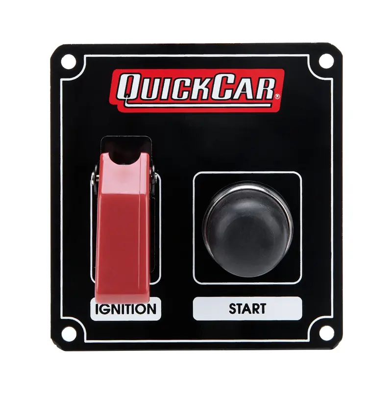 Quickcar Racing Ignition Panel – Black Dash-Mounted Unit With Flip Switch For Race Vehicles 1