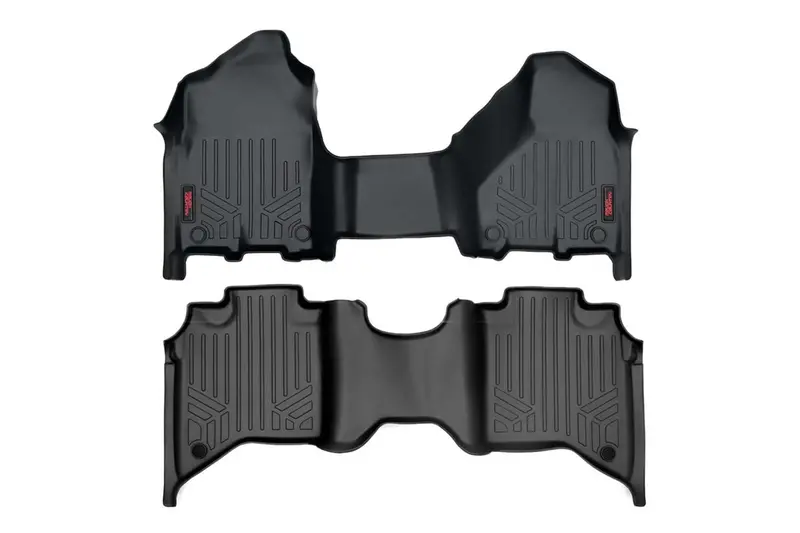 Rough Country M-31530 Heavy-Duty Front & Rear Floor Mats For 2019–Present Ram 2500 Crew Cab With Bench Seats 1