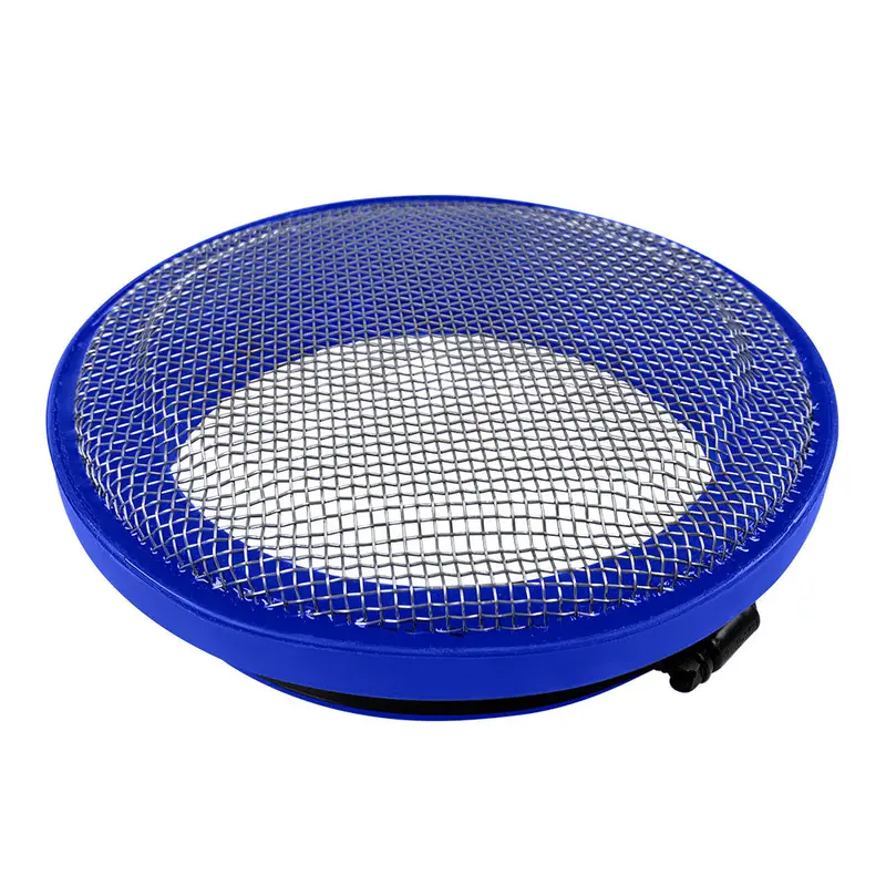 S&B 77-3010-Bkjf 5-Inch Turbo Inlet Screen With Blue Stainless Mesh & Clamp 1