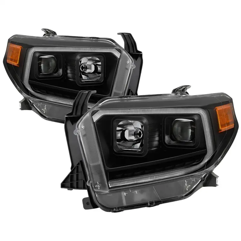 Spyder Auto Projector Headlights With Integrated Drl Led Light Bar – Black Smoke Finish, #9043031 1