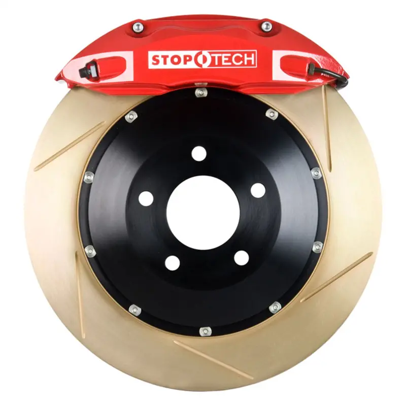 Stoptech 83.100.4700.73 Big Brake Kit – Red Calipers, Two-Piece Slotted Front Rotors 1