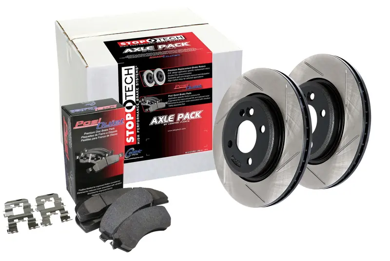 Stoptech 937.66535 Rear Street Brake Kit With Slotted Rotors 1