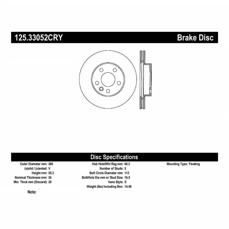 Stoptech Cryostop Front Brake Rotors – Premium High-Carbon Slotted Design 1