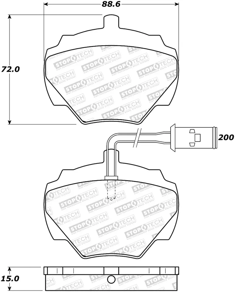 Stoptech Street Brake Pads With Shims & Hardware – Kit 308.05181 1