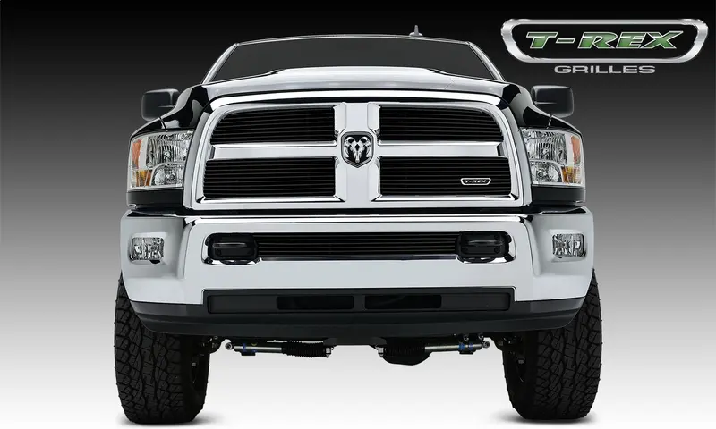 T-Rex Billet Aluminum Grille – Horizontal Pattern, Black Finish, 4-Piece Replacement For Select Models 1