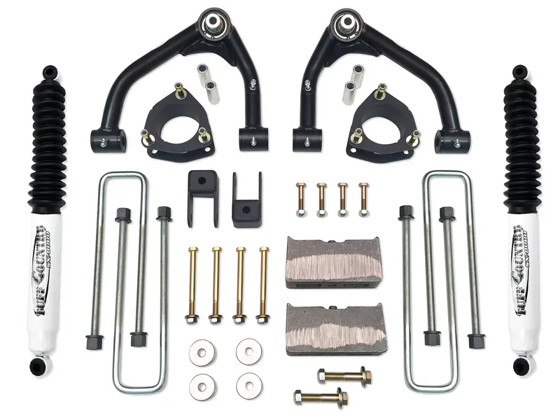 Tuff Country 14169Kn 4-Inch Uniball Upper Control Arm Lift Kit With Sx8000 Shocks For 2014–2018 Chevy Silverado & Gmc Sierra 1500 4Wd 1
